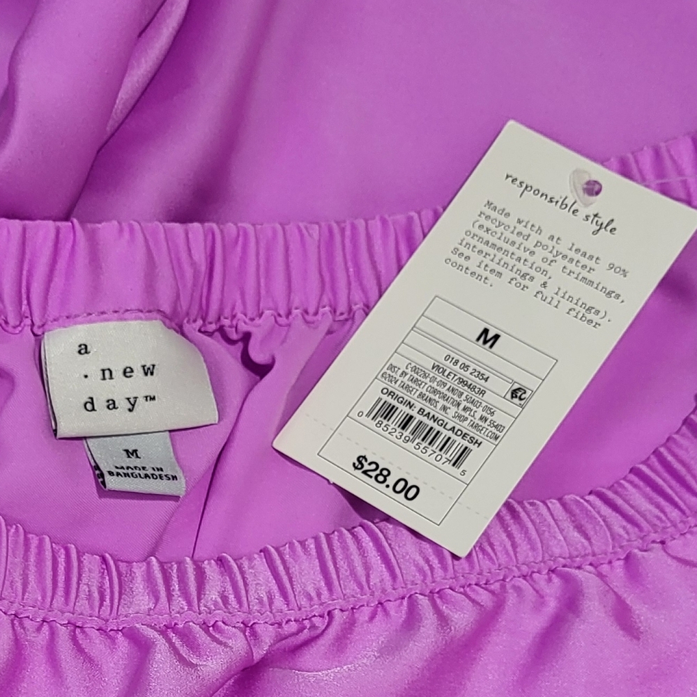 NWT Women's Maxi A-Line Slip Skirt - A New Day Purple Violet Medium - Picture 4 of 5